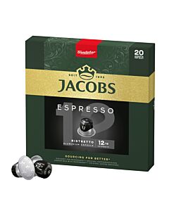 Jacobs Espresso 12 Ristretto XL package and capsule for NespressoÂ®