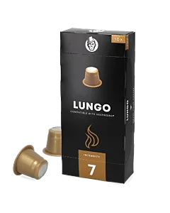 Kaffekapslen Lungo package and capsule for Nespresso®