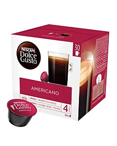 Nescafé Americano Big Pack package and capsule for Dolce Gusto
